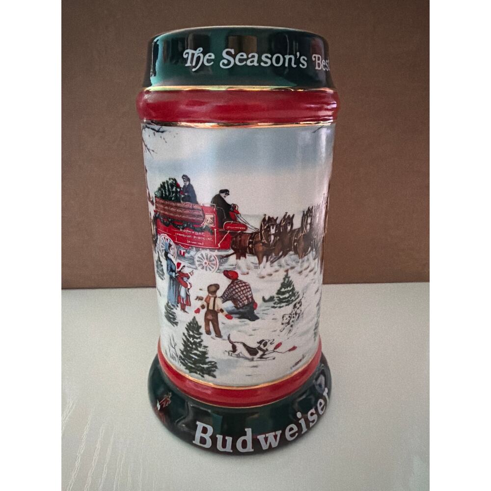 1991 Budweiser Holiday beer stein